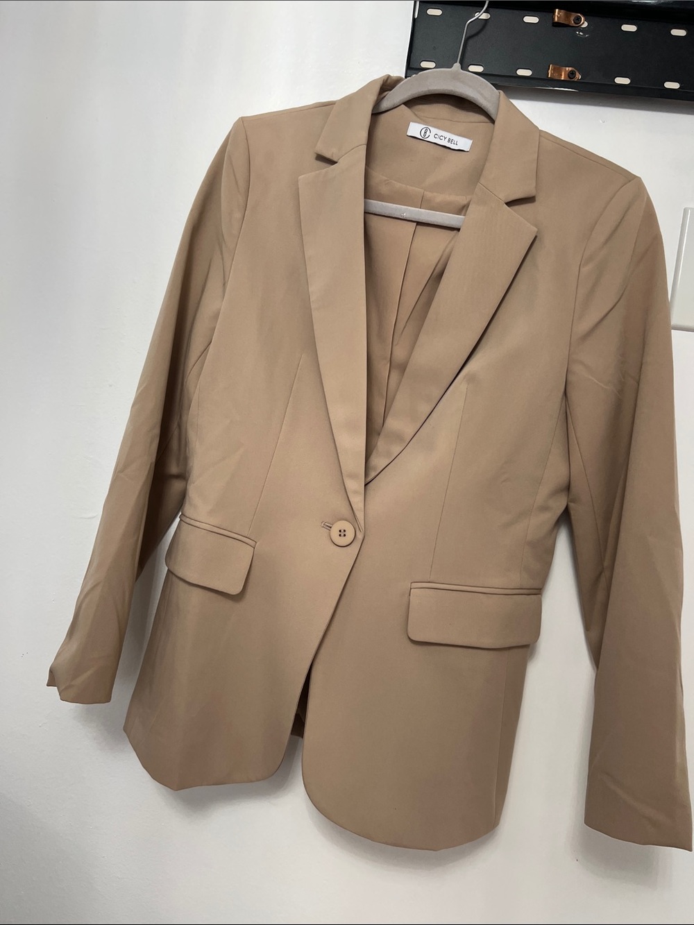 OCETTA Tailored Tan Single-Button Blazer